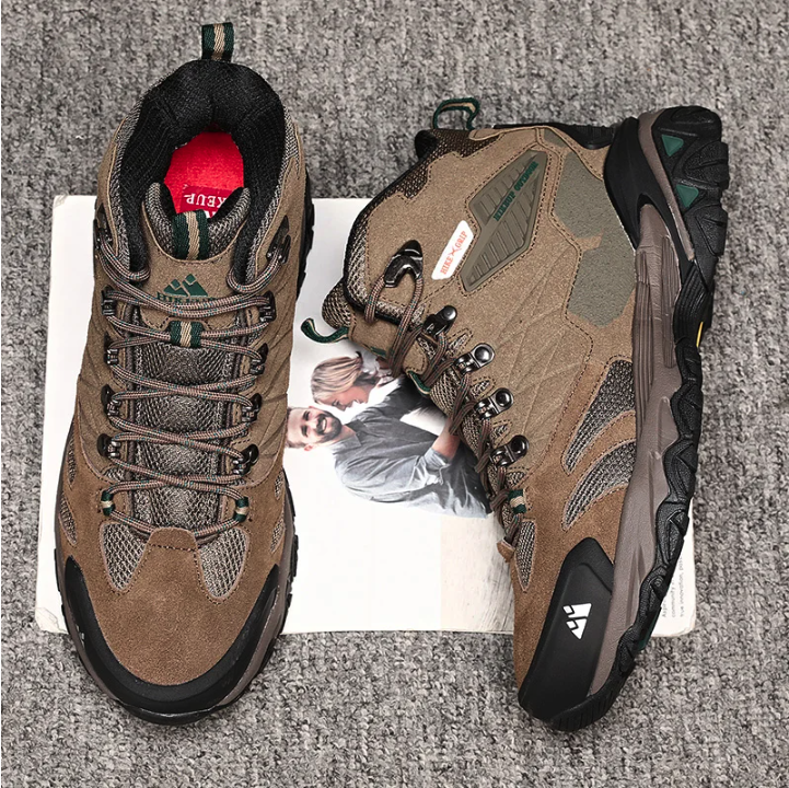 Heren Winter Hiking Boots – Suède, Hoog Model en Antislip, Outdoor en Trekking