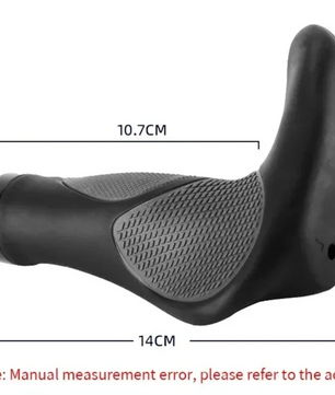 Ergonomische Fietshandvatten met Verlengde Steun – Antislip Rubber MTB Grips met Lock-On Systeem