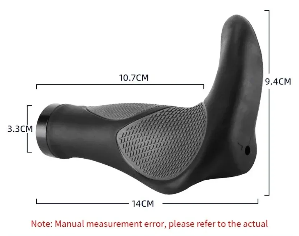 Ergonomische Fietshandvatten met Verlengde Steun – Antislip Rubber MTB Grips met Lock-On Systeem