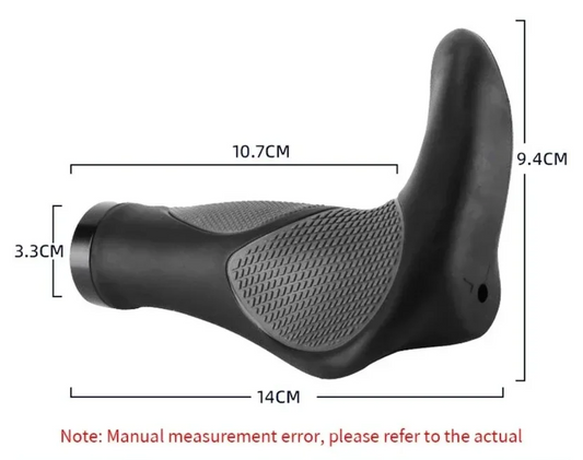 Ergonomische Fietshandvatten met Verlengde Steun – Antislip Rubber MTB Grips met Lock-On Systeem