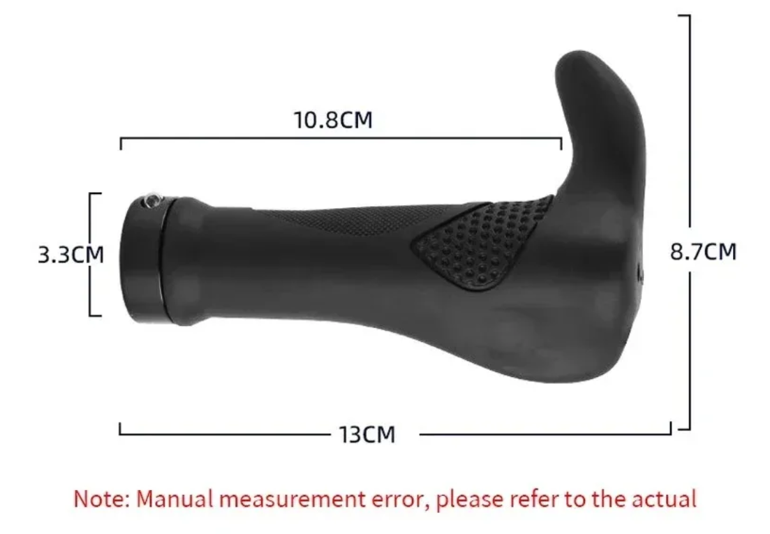 Ergonomische Fietshandvatten met Verlengde Steun – Antislip Rubber MTB Grips met Lock-On Systeem