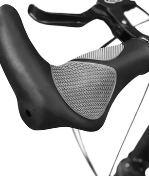 Ergonomische Fietshandvatten met Verlengde Steun – Antislip Rubber MTB Grips met Lock-On Systeem