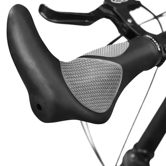 Ergonomische Fietshandvatten met Verlengde Steun – Antislip Rubber MTB Grips met Lock-On Systeem