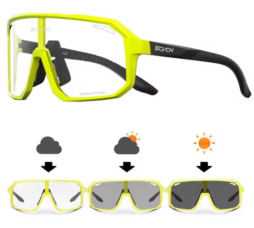 Fotochromische Sport Zonnebril – UV400 Fietsbril voor Outdoor en MTB