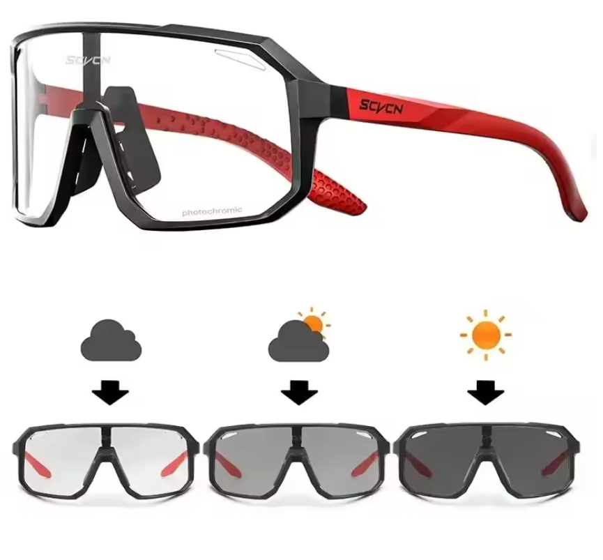 Fotochromische Sport Zonnebril – UV400 Fietsbril voor Outdoor en MTB