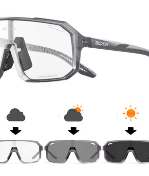 Fotochromische Sport Zonnebril – UV400 Fietsbril voor Outdoor en MTB