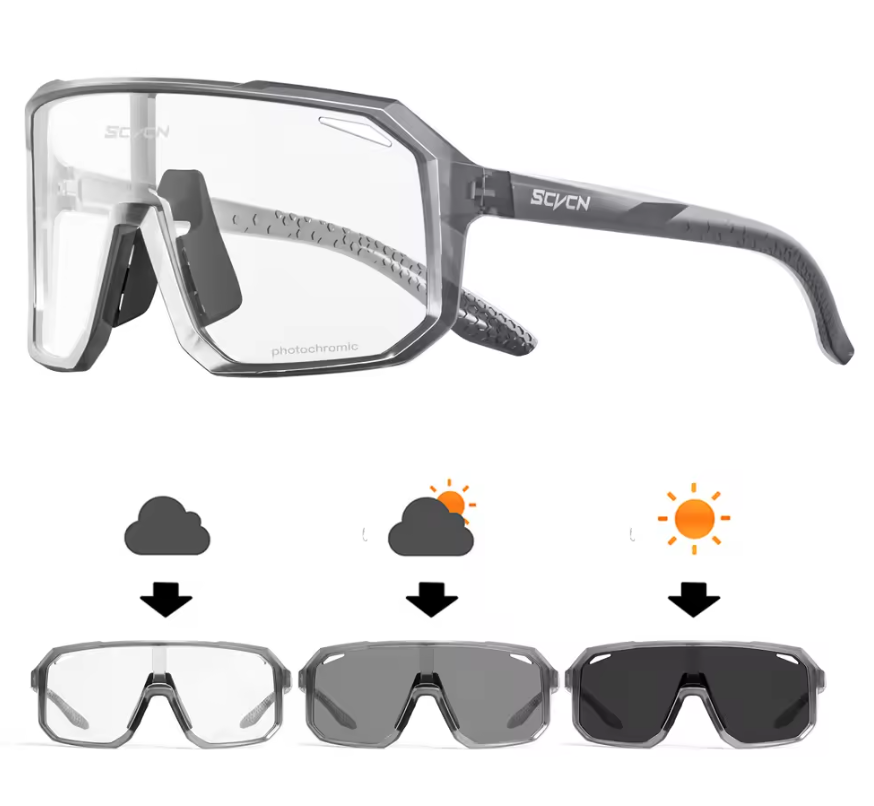 Fotochromische Sport Zonnebril – UV400 Fietsbril voor Outdoor en MTB