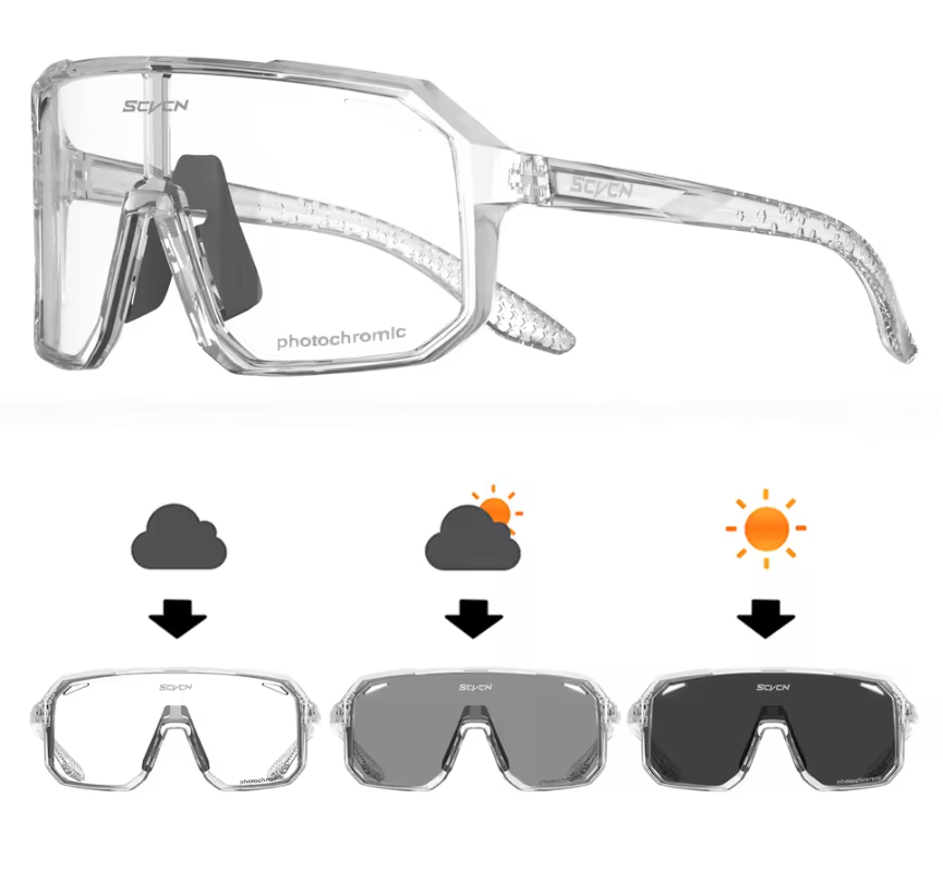 Fotochromische Sport Zonnebril – UV400 Fietsbril voor Outdoor en MTB