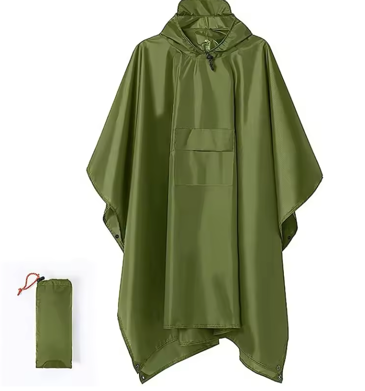 3-in-1 Regenponcho – Waterdicht, Ademend en Multifunctioneel, Outdoor en Hiking
