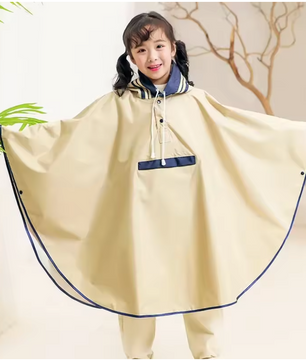 Kinder Regenponcho – Waterdicht, Met Capuchon en Rugzakruimte, School en Outdoor