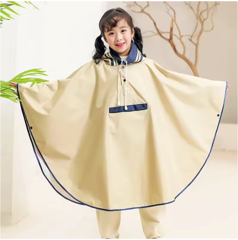 Kinder Regenponcho – Waterdicht, Met Capuchon en Rugzakruimte, School en Outdoor