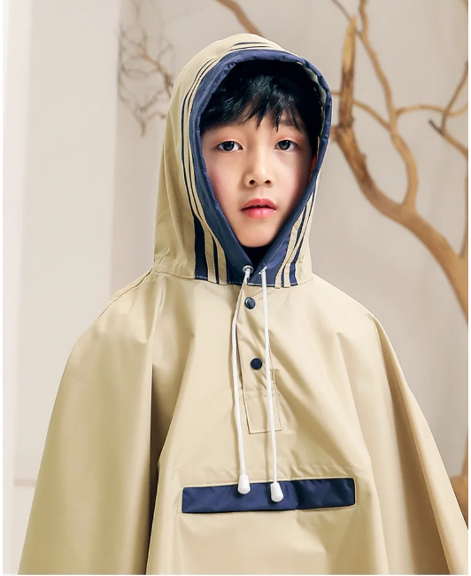 Kinder Regenponcho – Waterdicht, Met Capuchon en Rugzakruimte, School en Outdoor