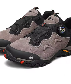 Heren Hiking Sneakers – Leer, Antislip en Comfort, Outdoor en Trekking