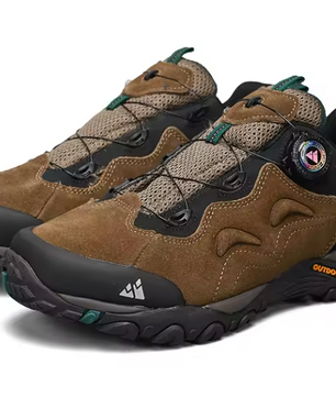 Heren Hiking Sneakers – Leer, Antislip en Comfort, Outdoor en Trekking