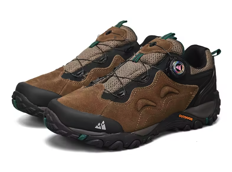 Heren Hiking Sneakers – Leer, Antislip en Comfort, Outdoor en Trekking