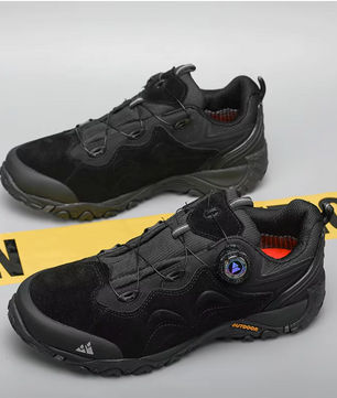 Heren Hiking Sneakers – Leer, Antislip en Comfort, Outdoor en Trekking