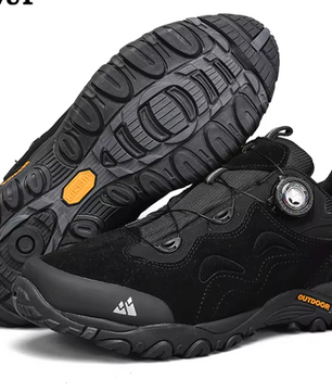 Heren Hiking Sneakers – Leer, Antislip en Comfort, Outdoor en Trekking