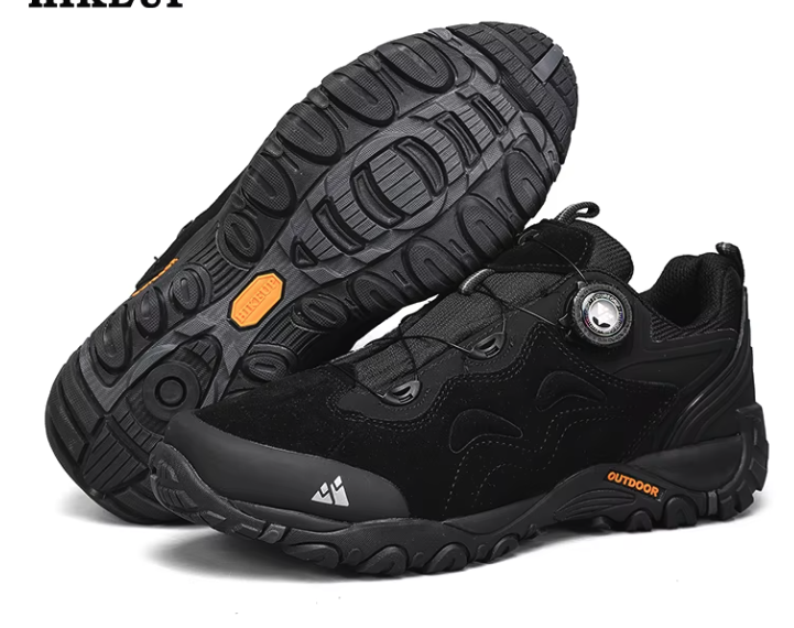 Heren Hiking Sneakers – Leer, Antislip en Comfort, Outdoor en Trekking