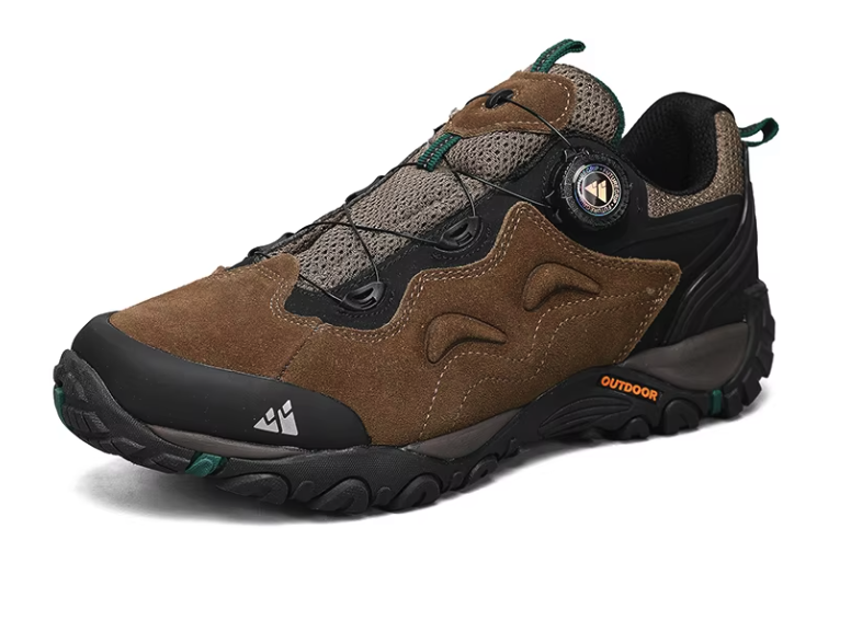 Heren Hiking Sneakers – Leer, Antislip en Comfort, Outdoor en Trekking