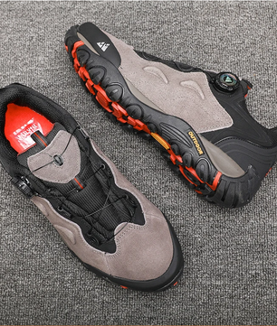 Heren Hiking Sneakers – Leer, Antislip en Comfort, Outdoor en Trekking