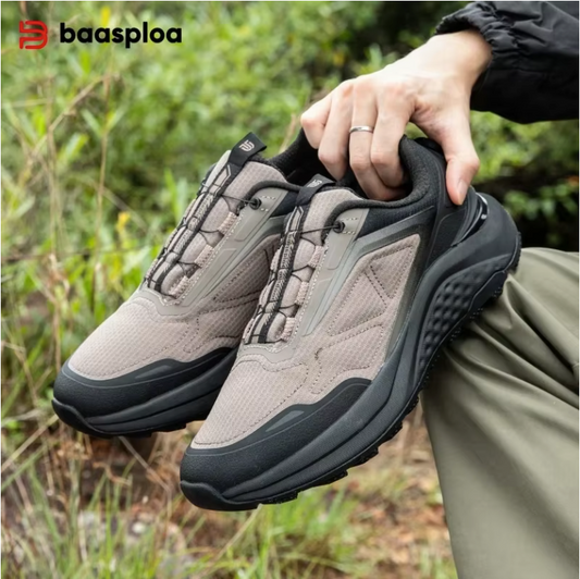 Heren Hiking Sneakers – Snelsluiting, Comfortabel en Antislip, Outdoor en Casual