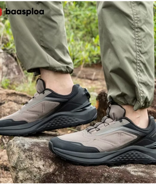 Heren Hiking Sneakers – Snelsluiting, Comfortabel en Antislip, Outdoor en Casual