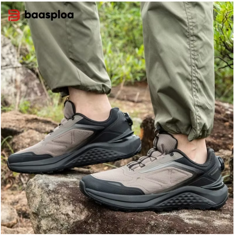 Heren Hiking Sneakers – Snelsluiting, Comfortabel en Antislip, Outdoor en Casual