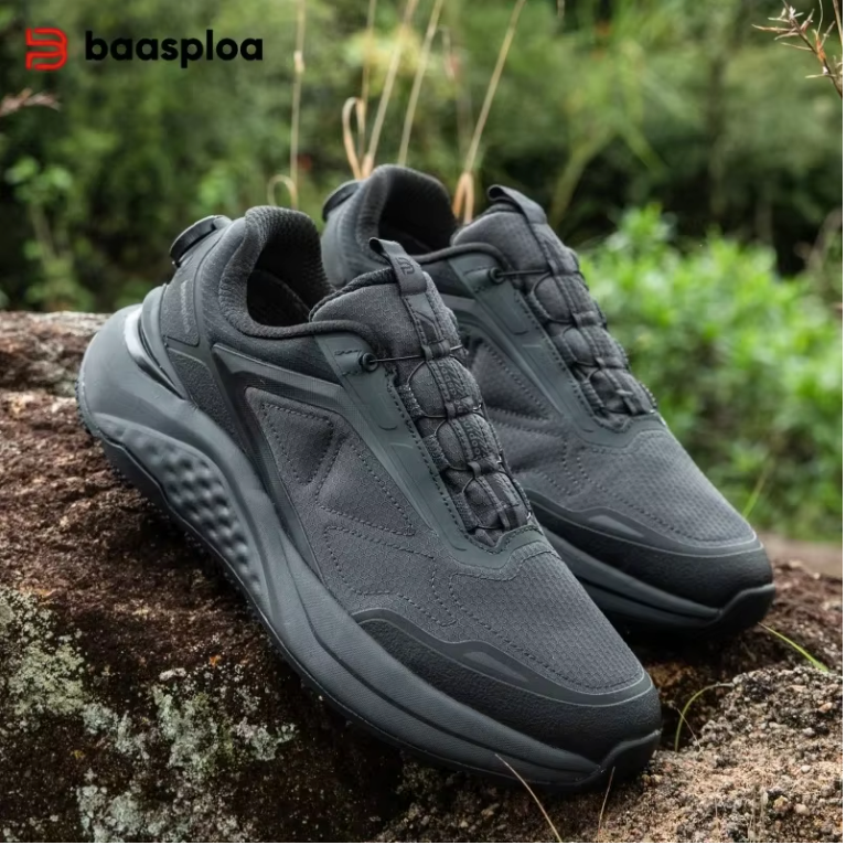 Heren Hiking Sneakers – Snelsluiting, Comfortabel en Antislip, Outdoor en Casual
