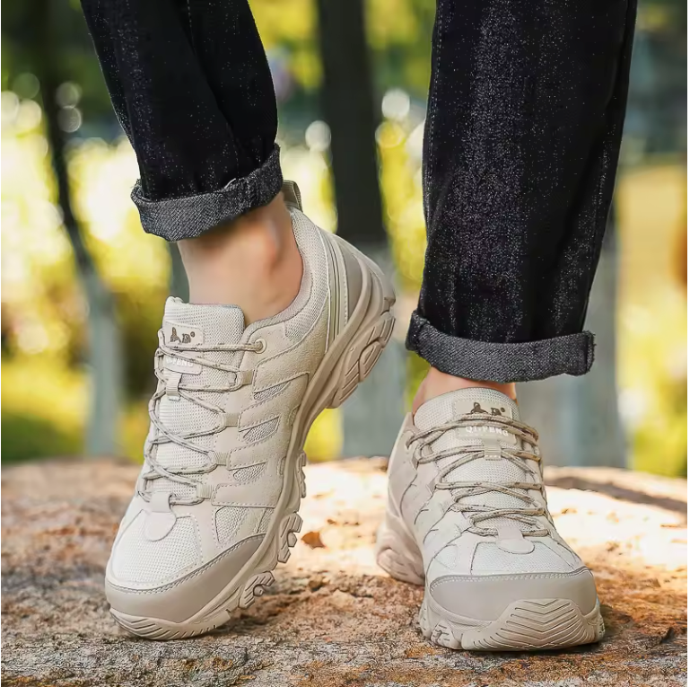 Heren Hiking Sneakers – Ademend, Schokabsorberend en Antislip, Outdoor en Sport