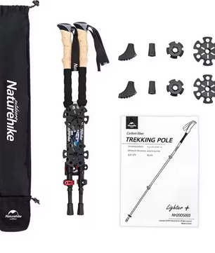 Trekking Stokken Set van 2 – Carbon Fiber, Lichtgewicht en Verstelbaar, Hiking en Outdoor