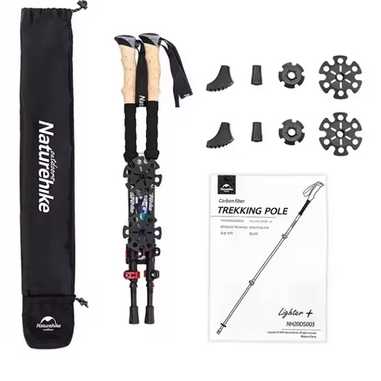 Trekking Stokken Set van 2 – Carbon Fiber, Lichtgewicht en Verstelbaar, Hiking en Outdoor