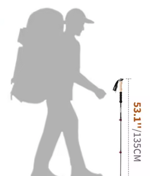 Trekking Stokken Set van 2 – Carbon Fiber, Lichtgewicht en Verstelbaar, Hiking en Outdoor