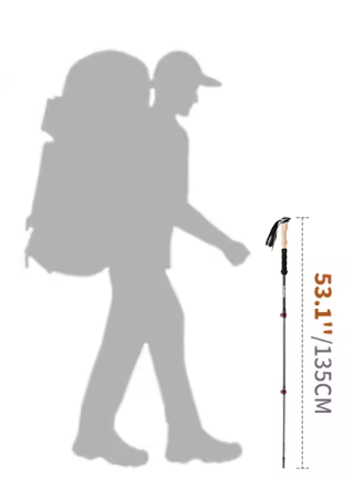 Trekking Stokken Set van 2 – Carbon Fiber, Lichtgewicht en Verstelbaar, Hiking en Outdoor