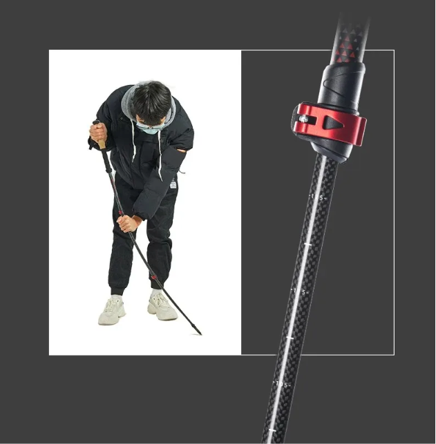 Trekking Stokken Set van 2 – Carbon Fiber, Lichtgewicht en Verstelbaar, Hiking en Outdoor