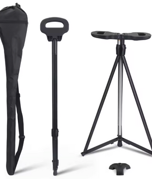 Wandelstok met Zitje – Opvouwbaar, Verstelbaar en Antislip, 2-in-1 Design