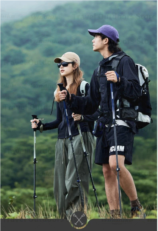 Ultralichte Trekking Stok – Carbon Fiber, Telescopisch en Duurzaam, Outdoor en Hiking