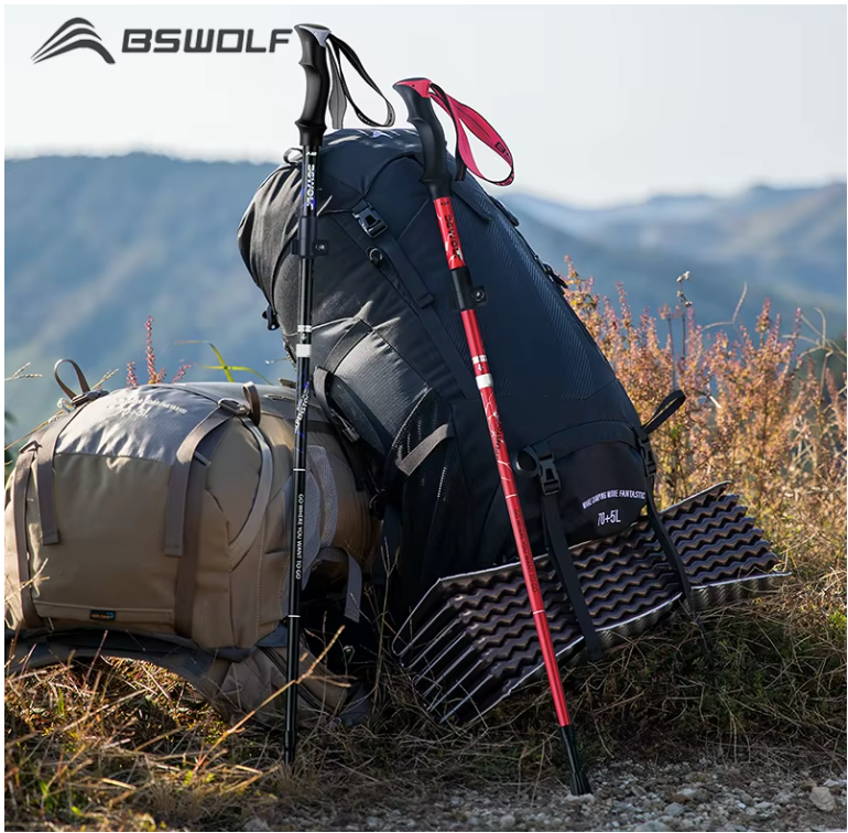 Trekking Stokken Set van 2 – Opvouwbaar, Lichtgewicht en Verstelbaar, Hiking en Outdoor