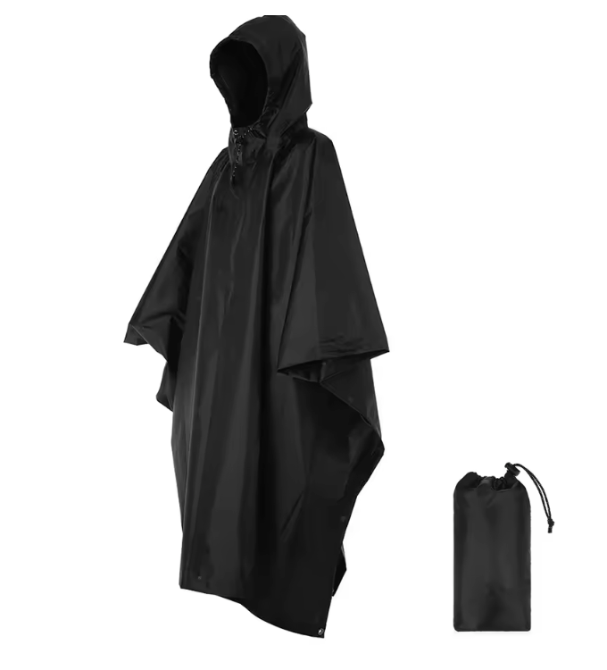 3-in-1 Regenponcho – Waterdicht, Lichtgewicht en Multifunctioneel, Outdoor en Camping