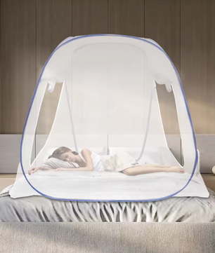 Pop-up Muskietennet Bed – Vierkante Top, Opvouwbaar en Met Rits, Anti-Insect