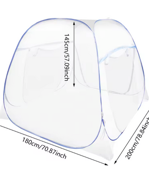 Pop-up Muskietennet Bed – Vierkante Top, Opvouwbaar en Met Rits, Anti-Insect