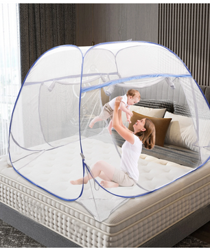 Pop-up Muskietennet Bed – Dubbele Deur, 360° Bescherming en Opvouwbaar, 200×180 cm