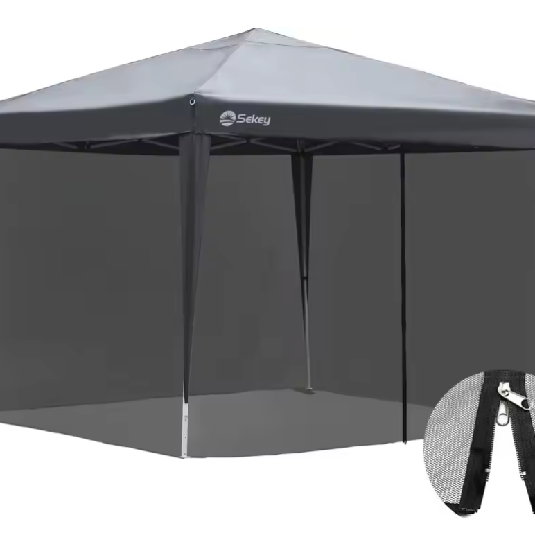 Muskietennet voor Partytent 3×3 m – Met Rits en Klittenband, Anti-Insect Bescherming