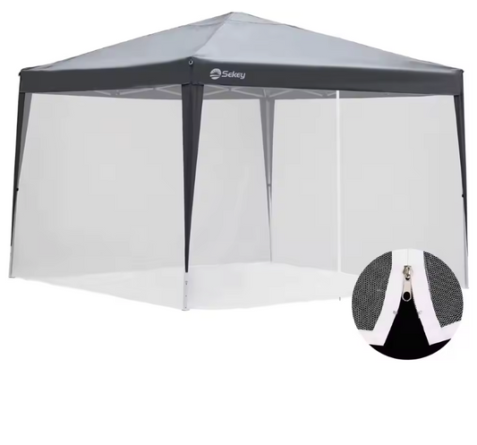 Muskietennet voor Partytent 3×3 m – Met Rits en Klittenband, Anti-Insect Bescherming