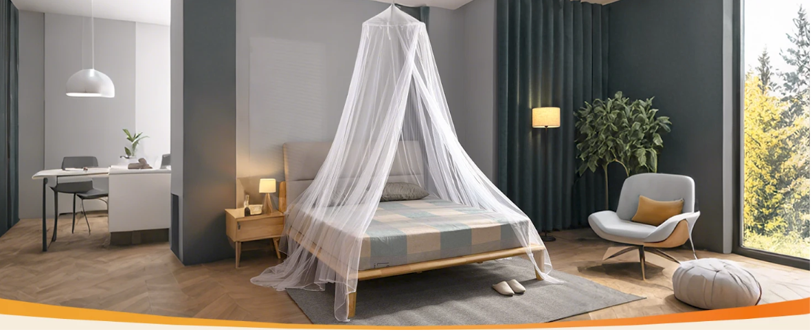 Muskietennet Bed – Boxvorm, Snel te Monteren en Ademend, Anti-Insect