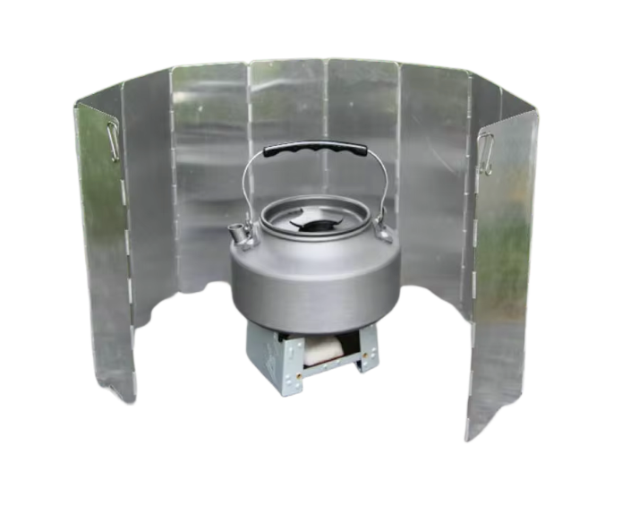 Opvouwbare Windscherm voor Camping Kooktoestel – Aluminium, Winddicht en Compact