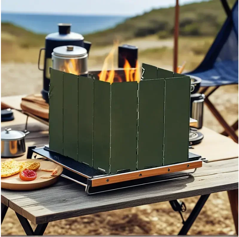 Opvouwbaar Windscherm Camping – Lichtgewicht en Winddicht voor Kooktoestel