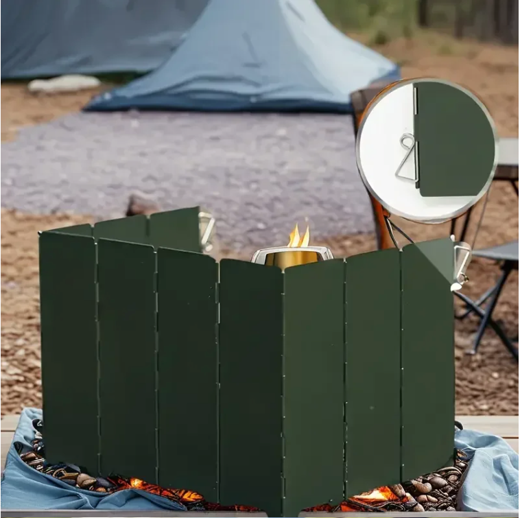 Opvouwbaar Windscherm Camping – Lichtgewicht en Winddicht voor Kooktoestel