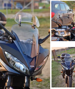 Motor Windscherm Verlenging – Universele Winddeflector Verstelbaar en Transparant