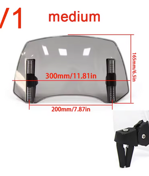Motor Windscherm Verlenging – Universele Winddeflector Verstelbaar en Transparant