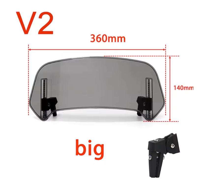 Motor Windscherm Verlenging – Universele Winddeflector Verstelbaar en Transparant